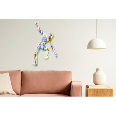 Sculpture murale abstraite Vivid - 6 po x 12 po x 6 po