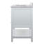 Meuble-lavabo simple 37 po avec plateau en marbre de Carrare Analena-95483647