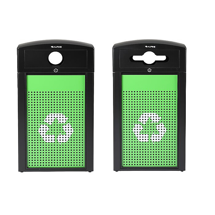80 gallons Station de recyclage en acier pour bacs et bouteilles