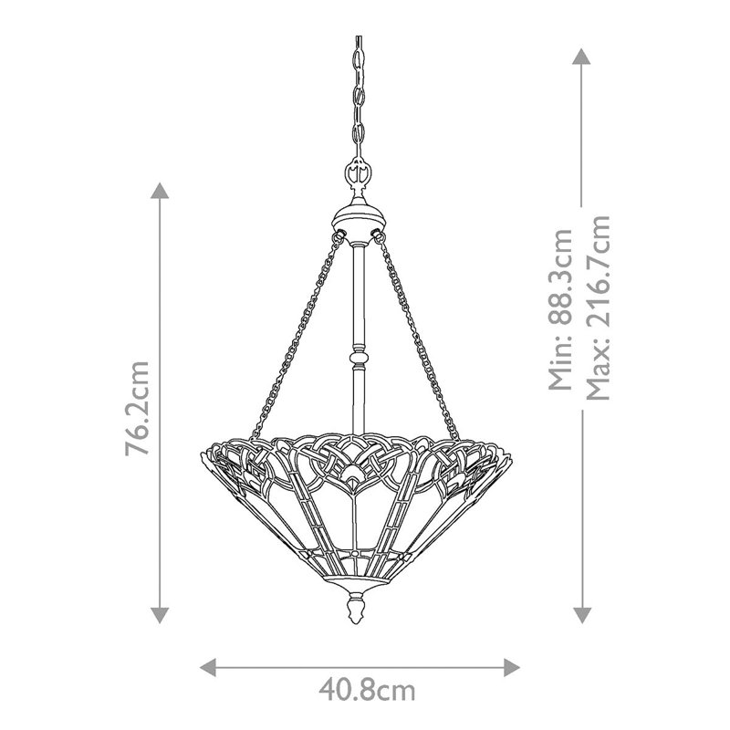 Rico 3 - Light Vintage Bronze Bowl Pendant