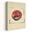 Red Circle Serpent Minimalist Rustic Snake Nature Wildlife Wall Art Print 1 Piece Wrapped Canvas Wall Art-236236556