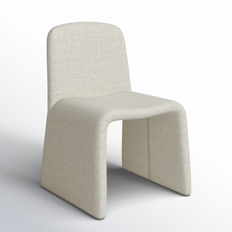 Ella Upholstered Dining Chair, Heather Beige Basketweave