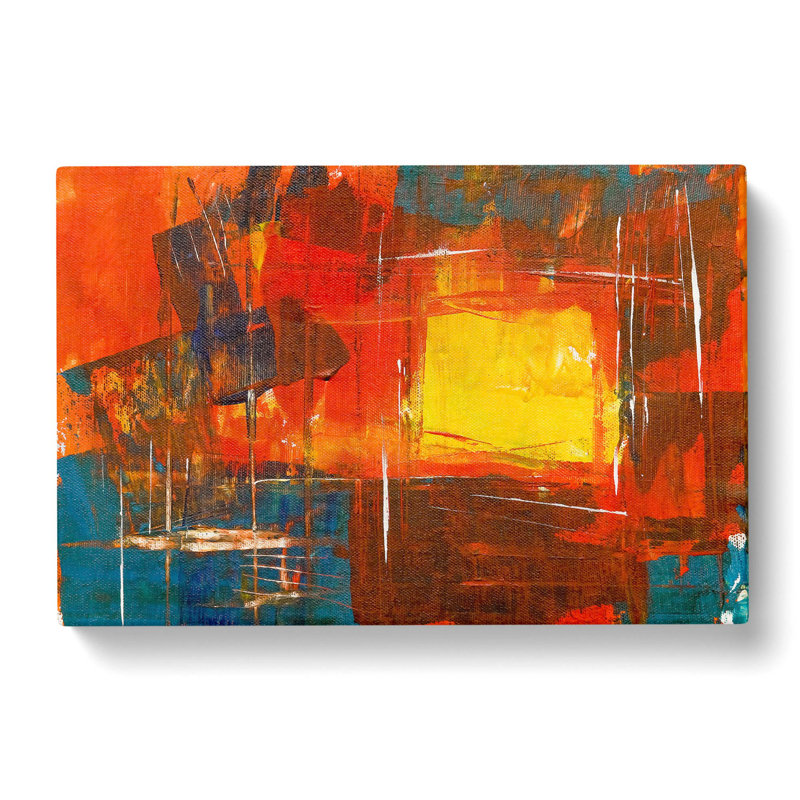 Abstract Art Painting Vol.197 by S.Johnson - Wrapped Canvas Painting, 60cm H x 91cm W x 3cm D
