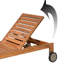 Chaise longue d'extérieur en bois de teck