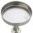 Brushed Silver Finish Drink Size Accent Table