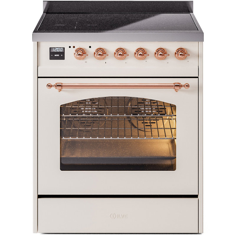 ILVE Nostalgie II 30 in Induction Range, Antique White/Copper
