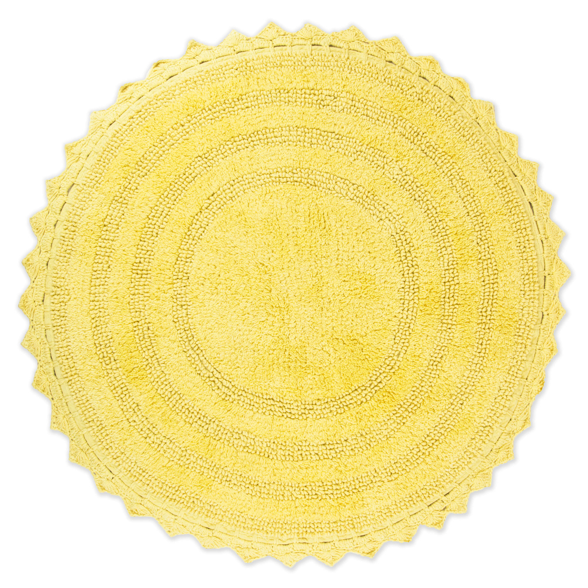 Lisk Cotton Blend Bath Rug, Yellow