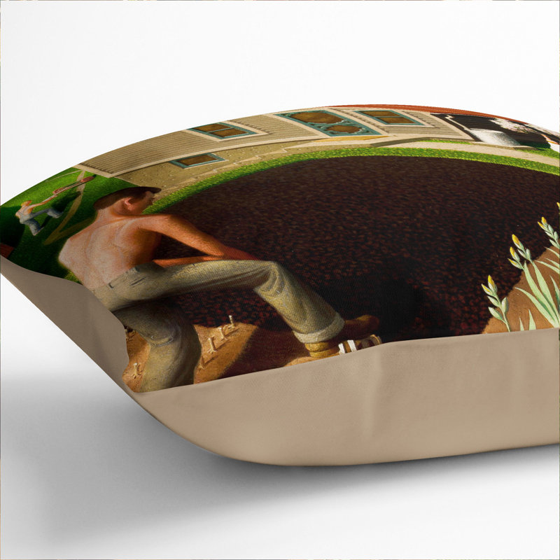 Spring in Town Scatter Cushion, 40cm H x 40cm W x 15cm D, Stone