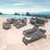 Sameko 16 - Person Patio Conversation Sets with Sunbrella® Cushions