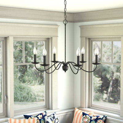 Meridian 6-Light Chandelier in Aged Iron