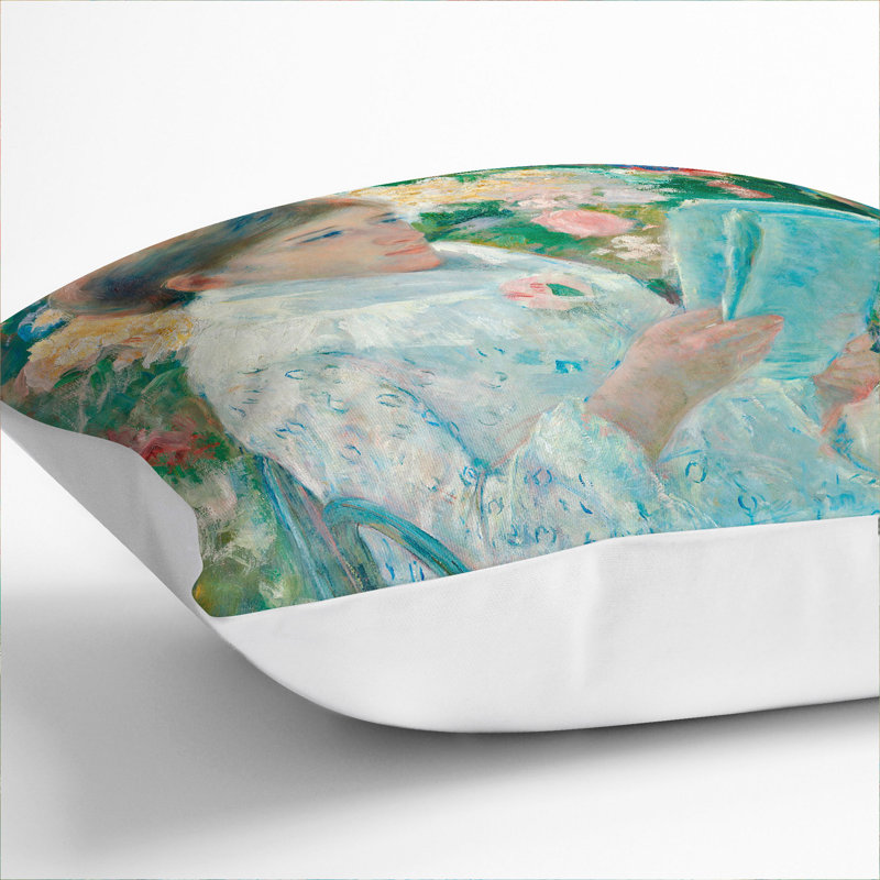On A Balcony Square Throw Cushion, 40cm H x 40cm W x 15cm D, White