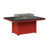 Hammered Top Black with Scarlet Red Base