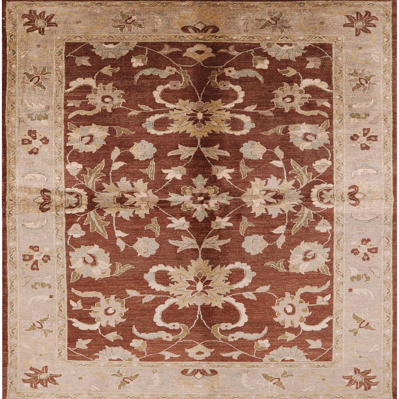 Tapis beige / brun Remmy, Carré 4 pi