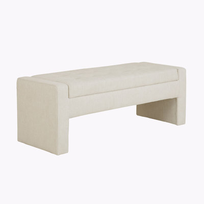 Banc de rangement capitonné