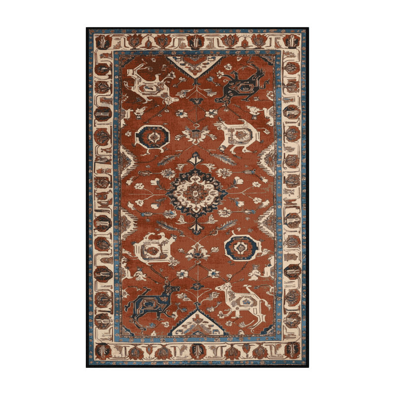 Tapis brun lavable à la machine, Rectangle 2 pi x 3 pi