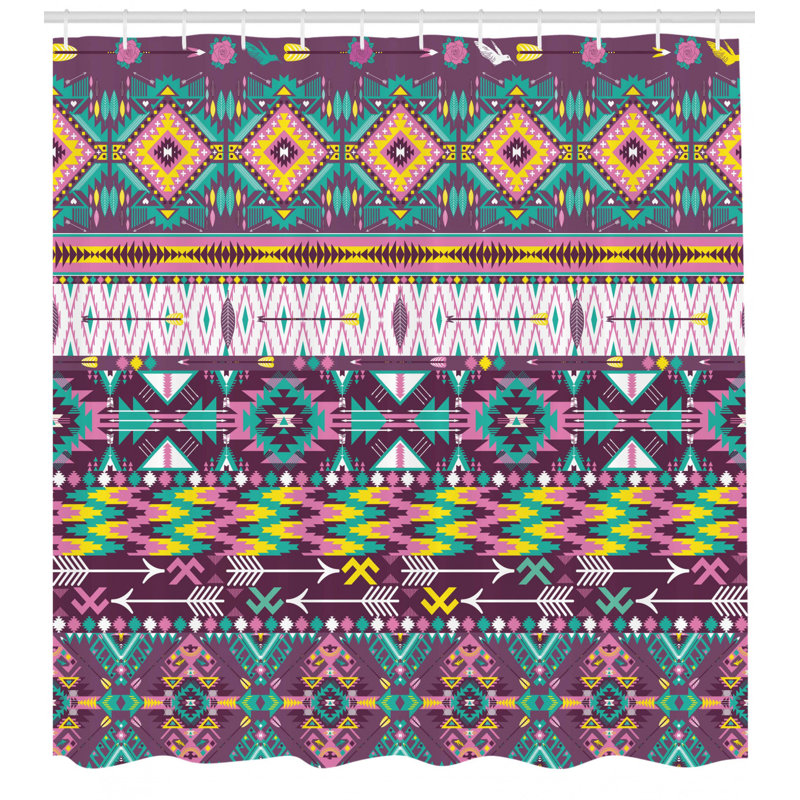 Shower Curtain with Hooks Included, 70" H x 69" W