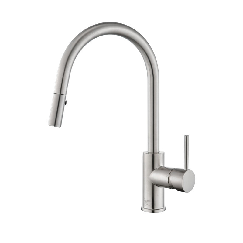 Single Handle Pull-down Kitchen Faucet, Brushed Nickel