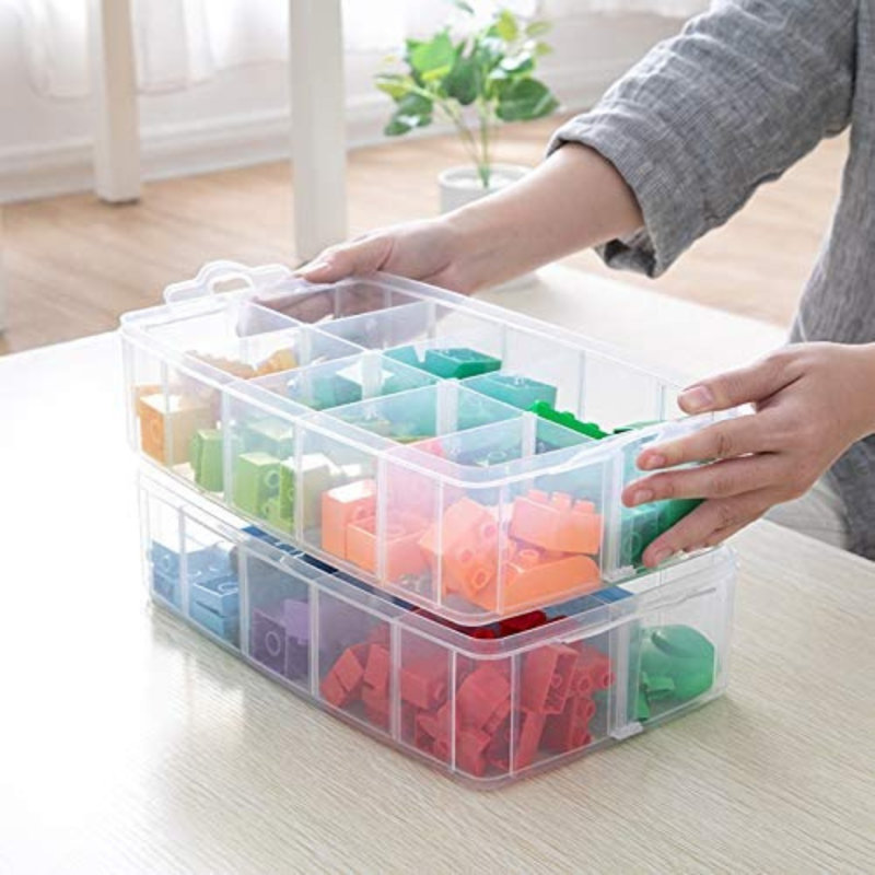 3-Tier Plastic Art Carrying Case, Transparent