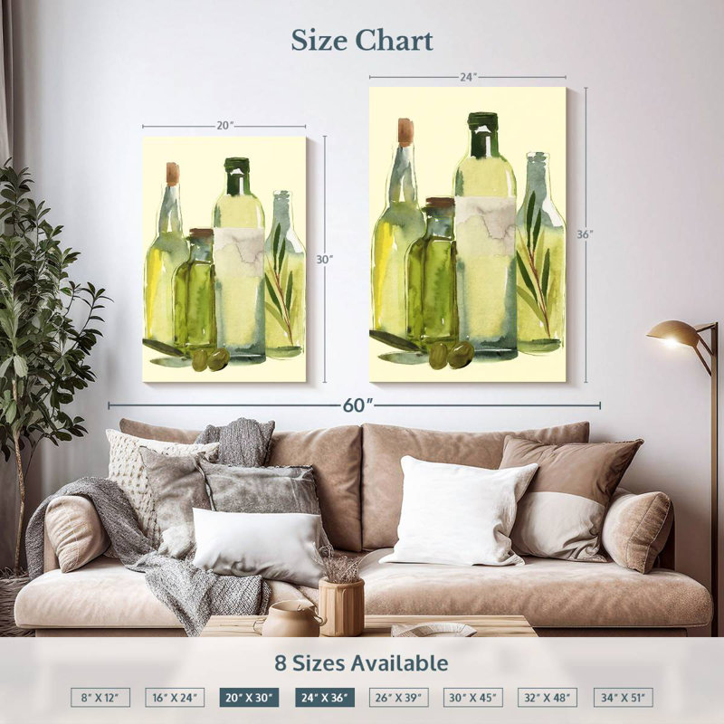 Yarlin Olive Oil Set I, 36" H x 24" W