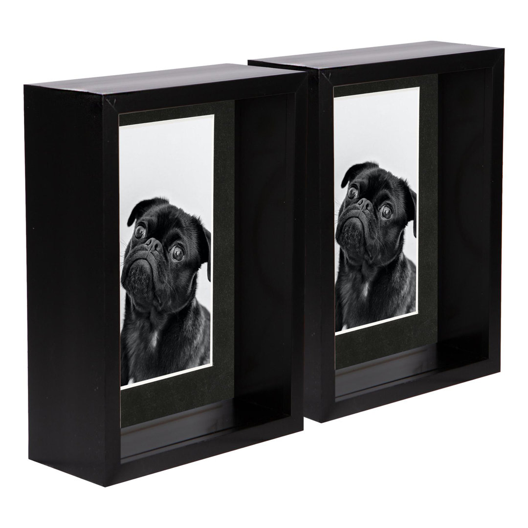 Nicola Spring - 5" x 7" 3D Deep Box Photo Frames - 4" x 6" Mount
