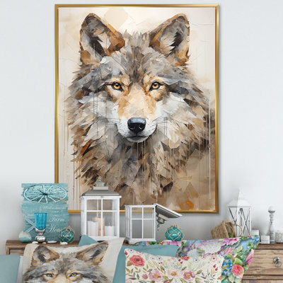 " Minimalism Beige Wolf Expression II "