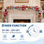 Guirlande de Noël en pain d'épice illuminée de 1,8 m (6 pi) pour foyer, 20 lumières DEL avec 8 modes de scintillement et minuterie automatique de 6 heures, feuillage artificiel en PVC pour la décoration d'escalier et de porte