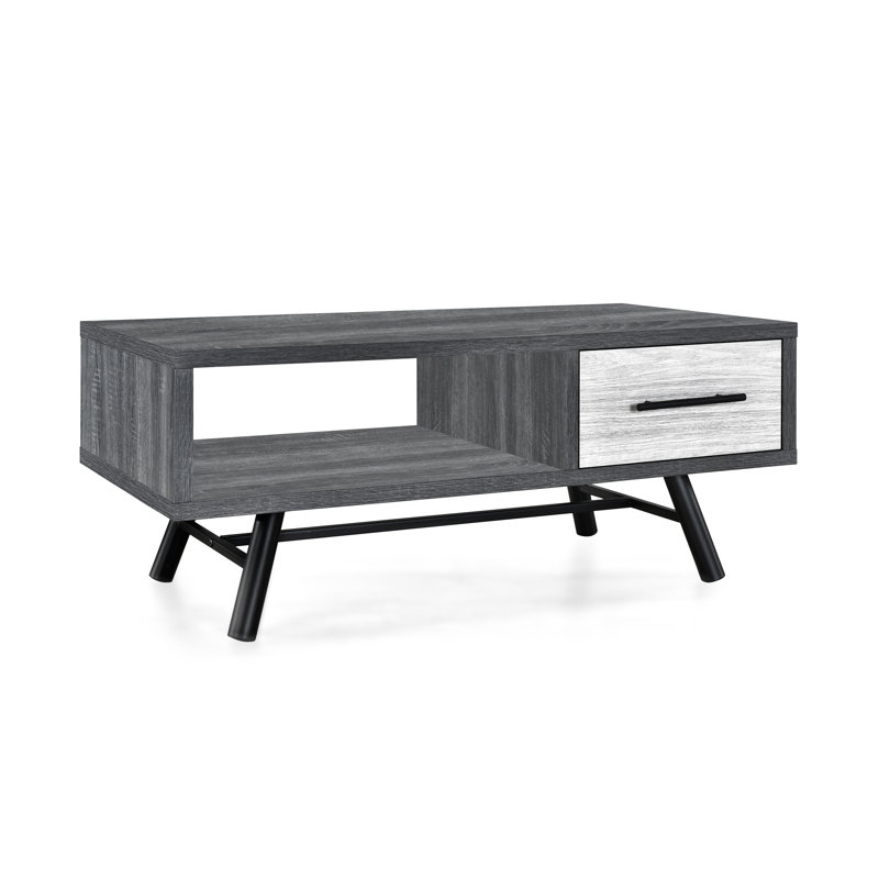 Table basse avec rangement, Chêne gris