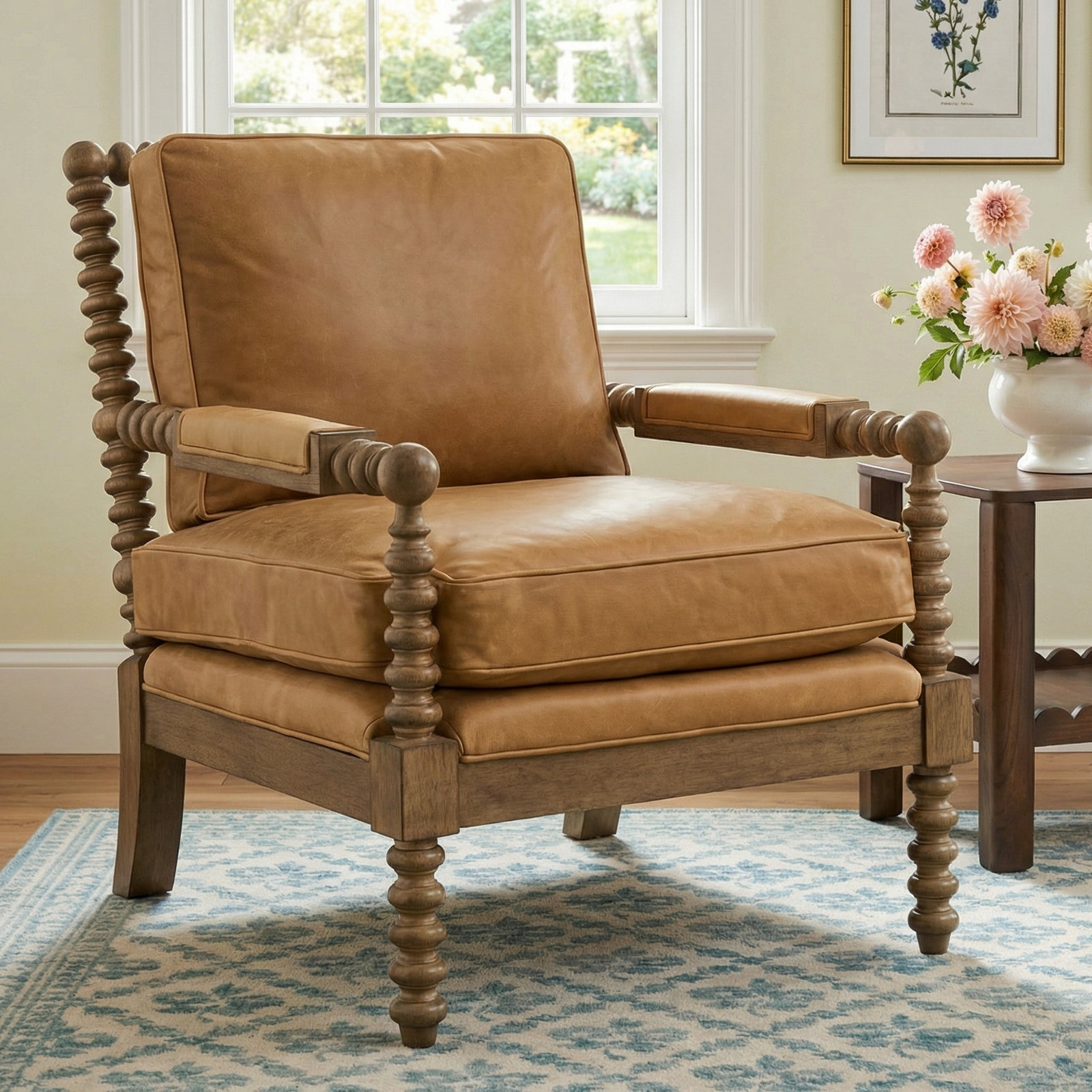 Damali Genuine Leather Club Chair