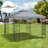 Outsunny 9.8' X 9.8' Gazebo Replacement Canopy, 2-Tier Top UV Cover For 9.84' X 9.84' Outdoor Gazebo Models 01-0153 & 100100-076, Light Gray (TOP ONLY)-125979723
