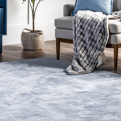 Tapis de couloir à poils longs lavable en machine Loni
