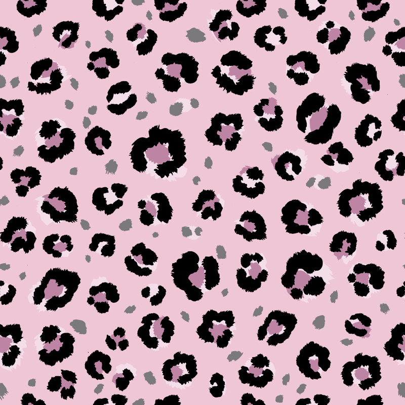 Pink Microfiber Twin Quilt Set with Animal Print