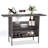 Rectangular Metal Outdoor Bar Table , 55'' in. W 18.5'' in. D