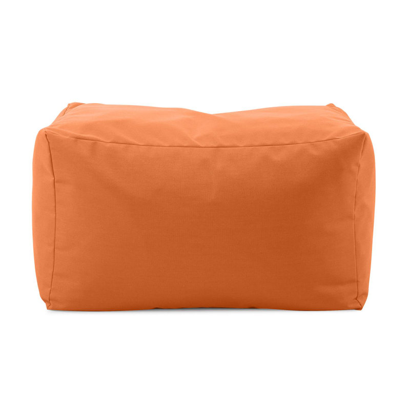 Outdoor Pouf Bench, Seascape Sand, Orange