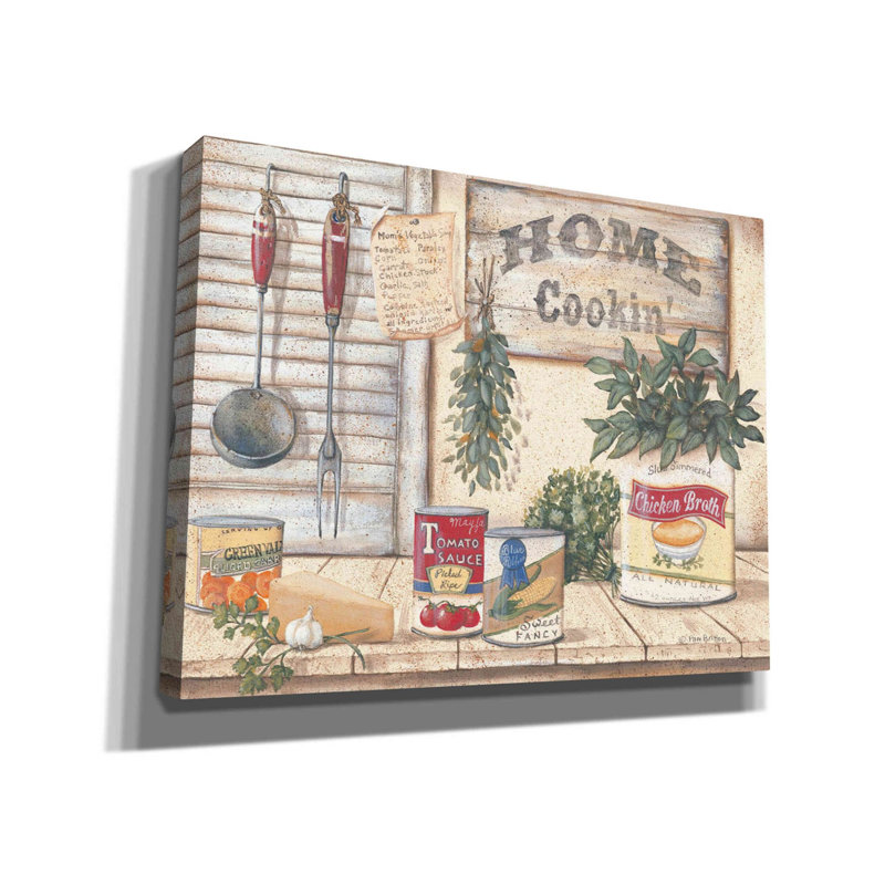 «Mom's Kitchen I» par Pam Britton, art mural sur toile, H 26 po x l 34 po x P 1,5 po