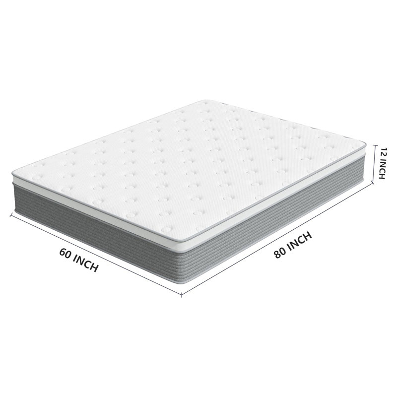 Full Mattress 12 Inch Full Size Mattress Hybrid Design Memory Foam Full Mattress In A Box For Cooling Sleep Pressure Relief Supportive Fiberglass Free