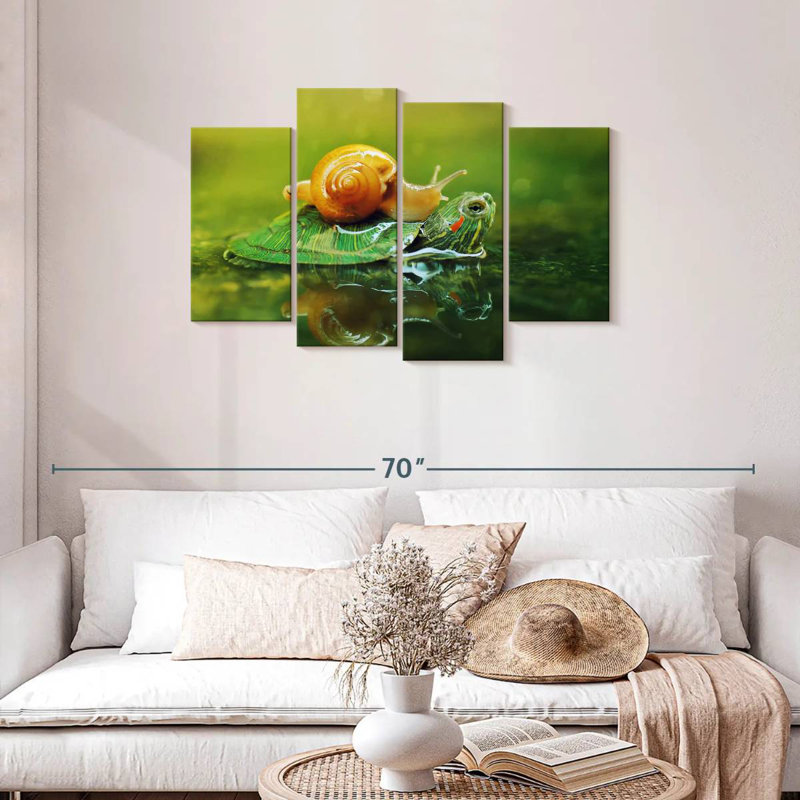 Brampt Snail On Turtle, 27"H x 43"W
