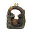 Fontaine décorative à deux niveaux 18,5 x 11,8 x 22,6 po avec motif animalier des bois