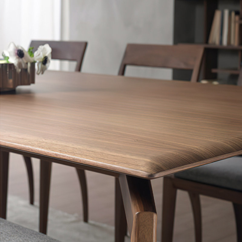 Table italienne luxueuse en bois massif italien. Table de salle à manger rectangulaire, H 29,52 po x L 86,61 po x l 35,43 po