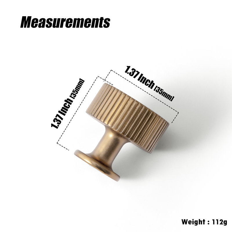 1.37'' Diameter Circle Knob-Champagne Bronze, Champagne Bronze, 1.37"