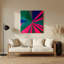 Art mural rigide en métal vert 78-1970909390
