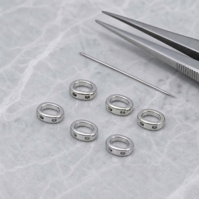 Doublehole connecting ring Double Hole Connector Rings End Beads Tips For Jewelry Making Linking Findings Alloy 20 Pieces