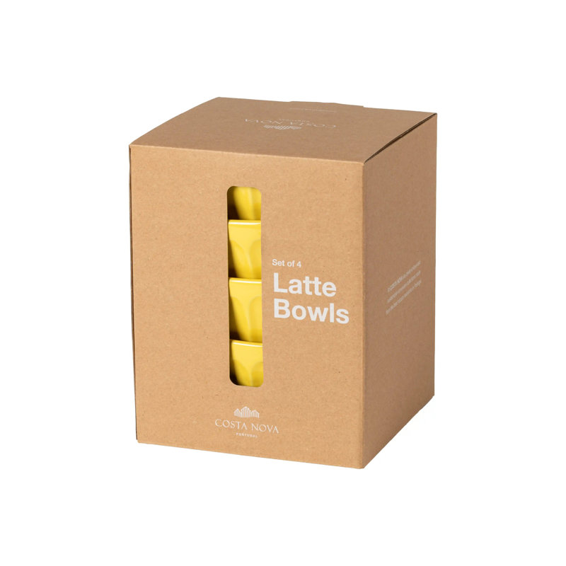 Latte Bowls Latte Bowls, Yellow Chamomile