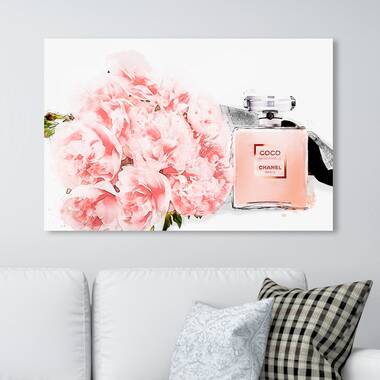 Pink Coco Chanel Perfume Canvas