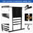 GSE Wooden Billiard Pool Cue Rack & Dartboard Cabiner Combination for 10 Pool Cue Sticks, Set of Pool Bllas, and Dart Board-88881569