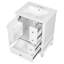 Meuble-lavabo 24 po avec lavabo et tiroirs, meuble-lavabo autoportant blanc avec plateau en céramique et tablettes de rangement, panneau de fibres à densité moyenne et base en bois massif, meuble-lavabo moderne pour petites salles de bain-2044057718