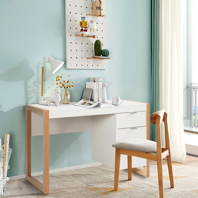 Modern Computer Desk Workstation Desk Home Office w/ Storage Cabinet