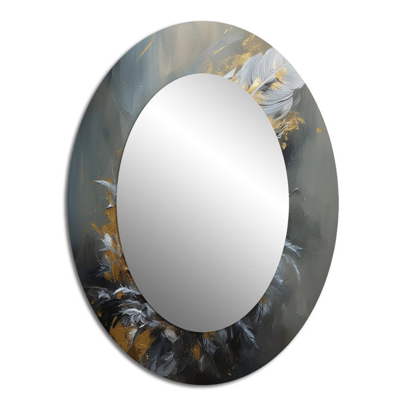 Miroir mural ovale doré, 40 po x 30 po