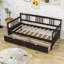 Lit de jour simple en bois avec deux tiroirs Merridale-1301842730