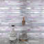 Carreau de mosaïque en verre brillant emboîtable 11,82 po x 12,76 po Aurora-98618512