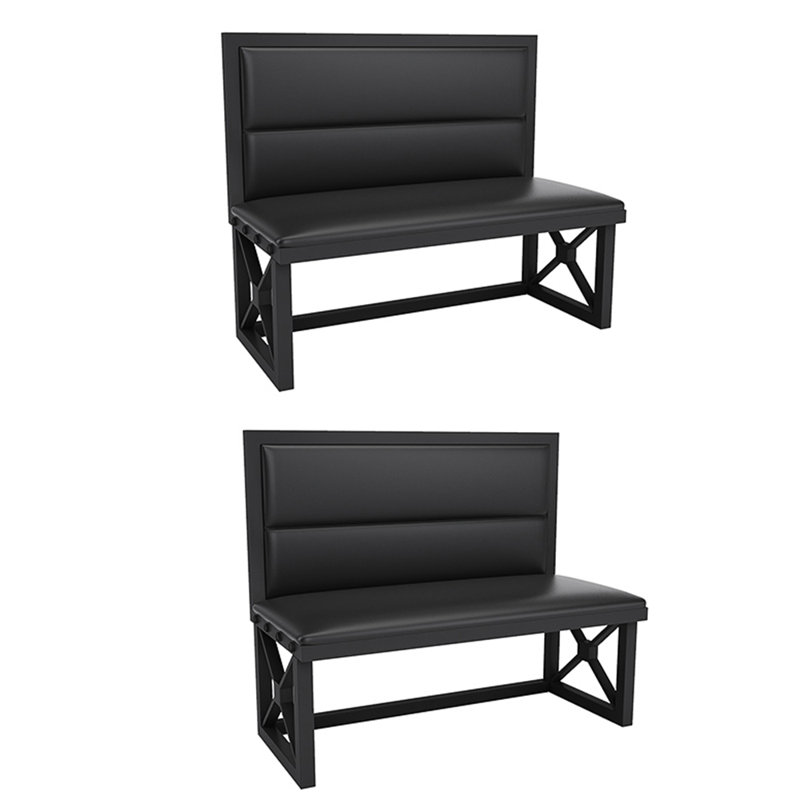 Banc rembourré en similicuir Vintage Industrial